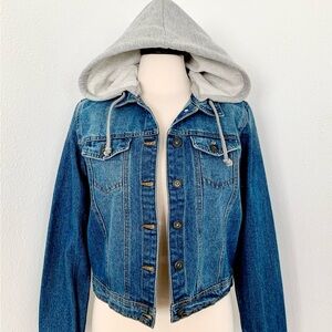 Highway Jeans Hooded Denim Jacket Blue Size L